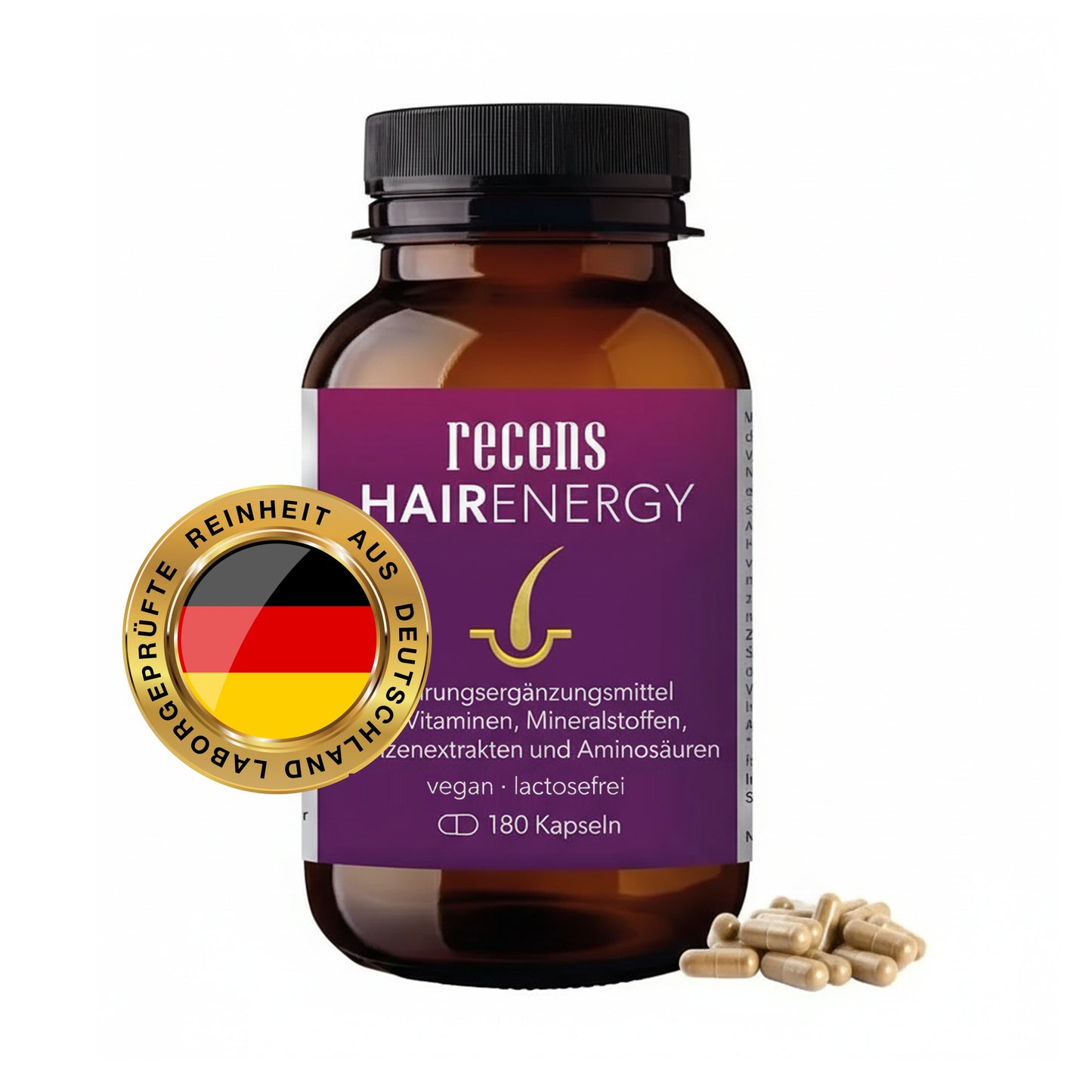 recens Hair Energy – Jodfreie Haar-Formel mit 200 µg Selen · 180 Kapseln